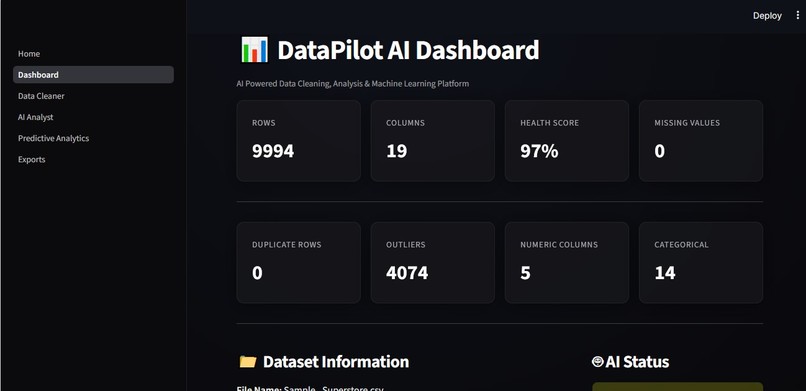 DataPilot AI – AI-Powered Data Cleaning & Analytics – screenshot 2