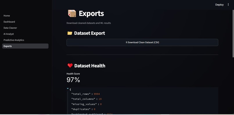 DataPilot AI – AI-Powered Data Cleaning & Analytics – screenshot 10