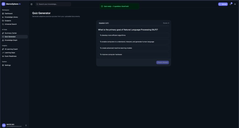 MemoSphere AI – Your Second Brain for Learning – screenshot 11