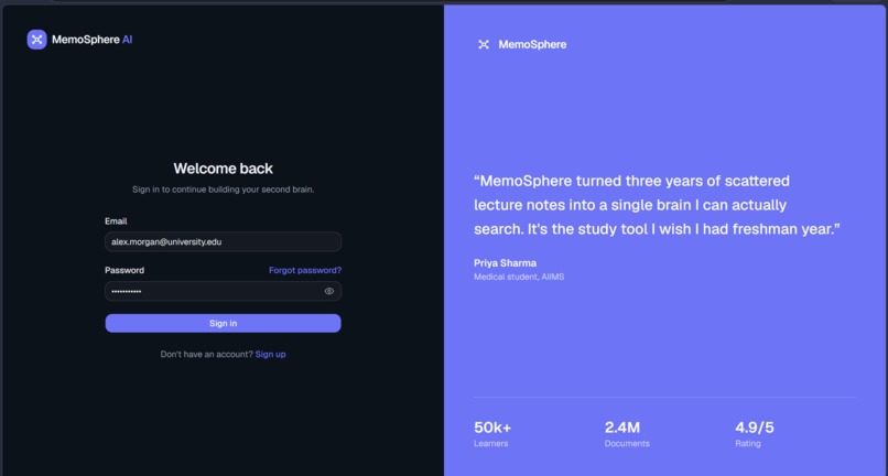 MemoSphere AI – Your Second Brain for Learning – screenshot 2