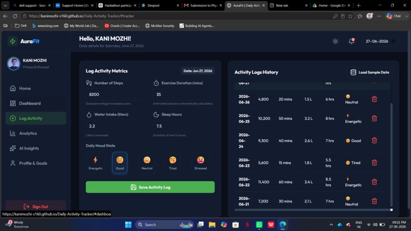 Daily Activity Tracker with AI Insights – screenshot 4