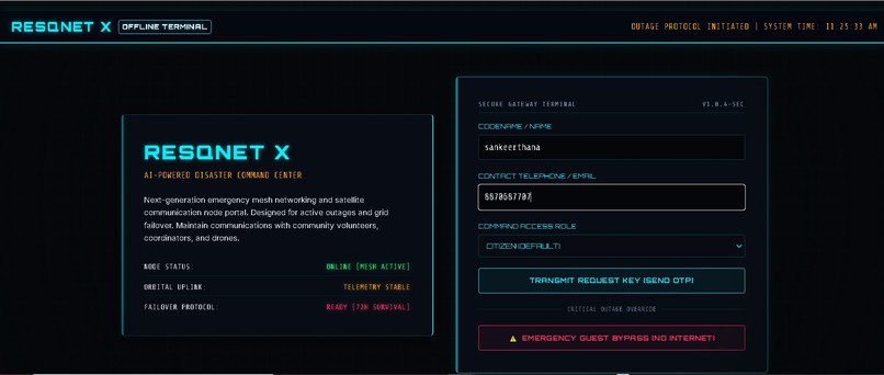 Emergency communication during network outage – screenshot 2