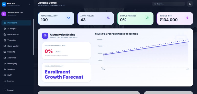 College Management System  – screenshot 2