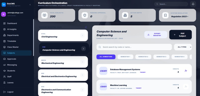 College Management System  – screenshot 5