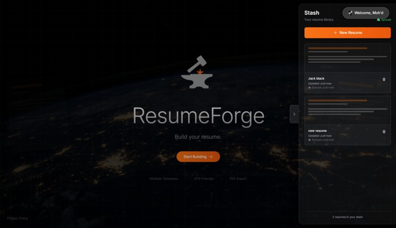 ResumeForge – screenshot 1