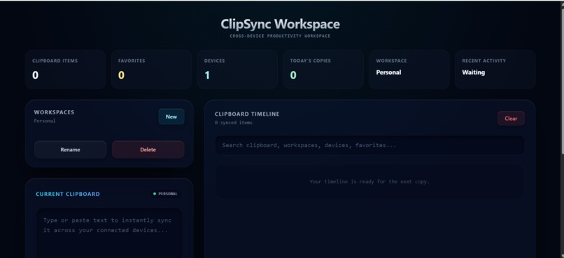 clipsync workspace – screenshot 1