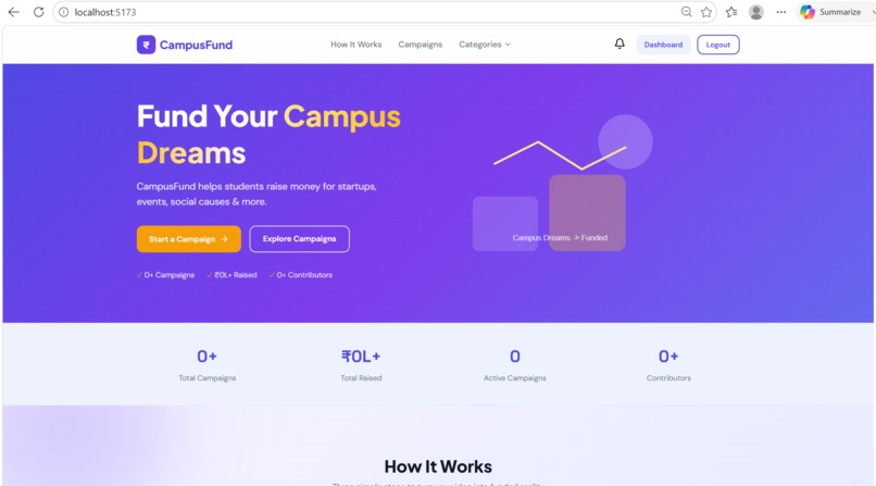 CampusFund: Empowering Student Innovations – screenshot 1