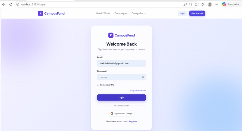 CampusFund: Empowering Student Innovations – screenshot 2