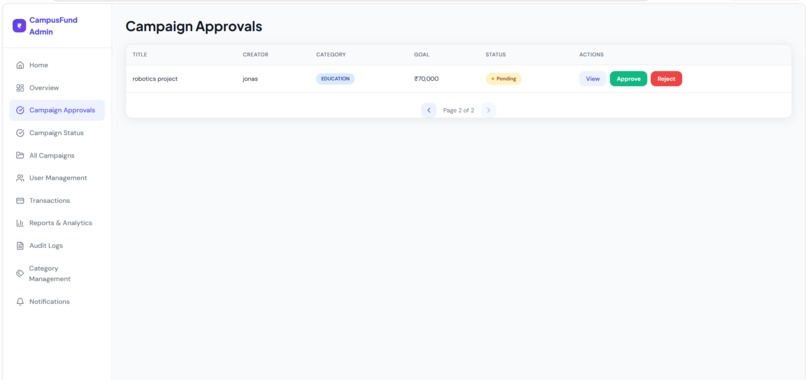 CampusFund: Empowering Student Innovations – screenshot 5