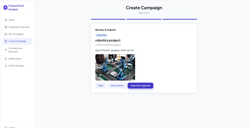 CampusFund: Empowering Student Innovations – screenshot 14