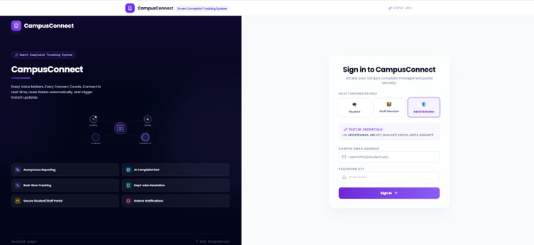 CampusConnect: Smart Complaint Tracking System – screenshot 4
