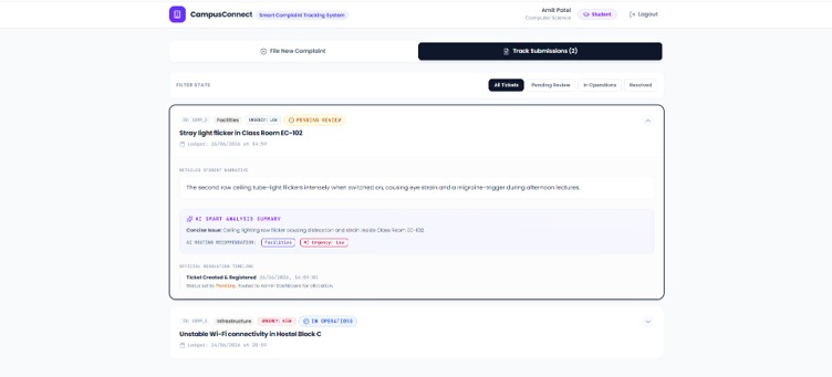 CampusConnect: Smart Complaint Tracking System – screenshot 10