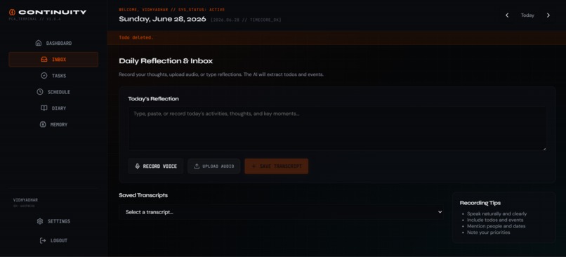 Continuity — Your Personal Memory & Productivity System – screenshot 3