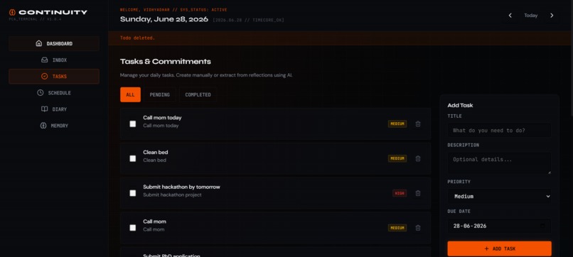 Continuity — Your Personal Memory & Productivity System – screenshot 4