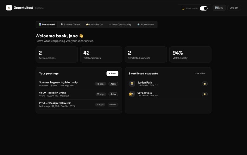 OpportuNest – screenshot 1