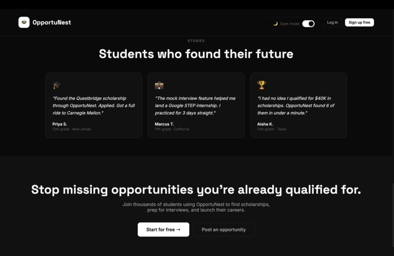 OpportuNest – screenshot 2