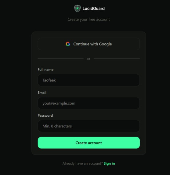 LucidGuard – screenshot 2