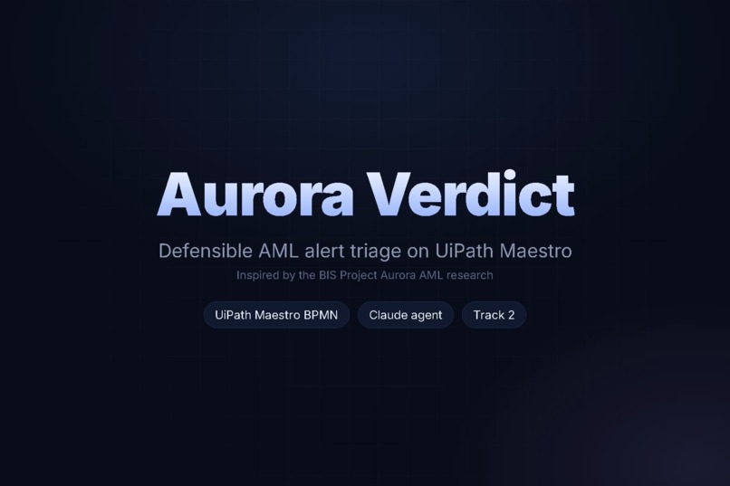 Aurora Verdict — Defensible AML Alert Triage – screenshot 1