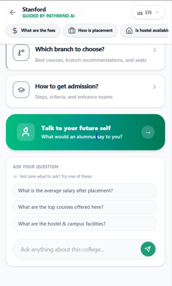 PathMind - Your AI College Mentor – screenshot 2