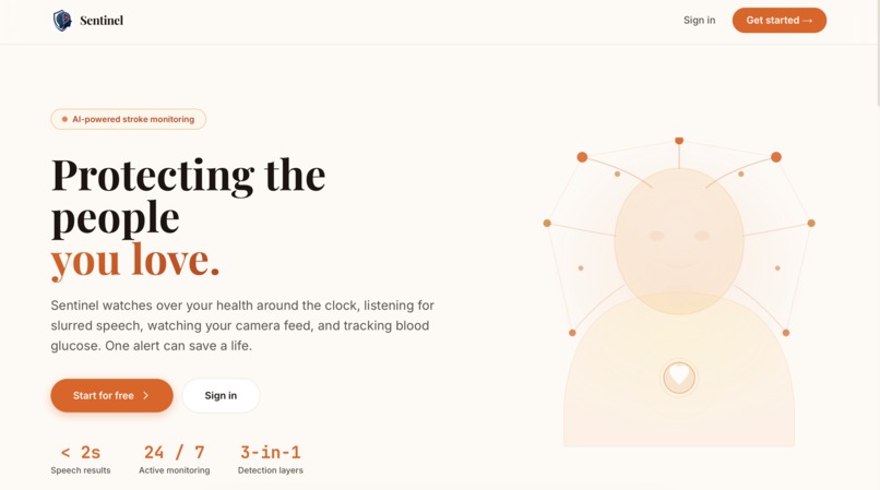 Sentinel: AI Powered Stroke Predictor – screenshot 1