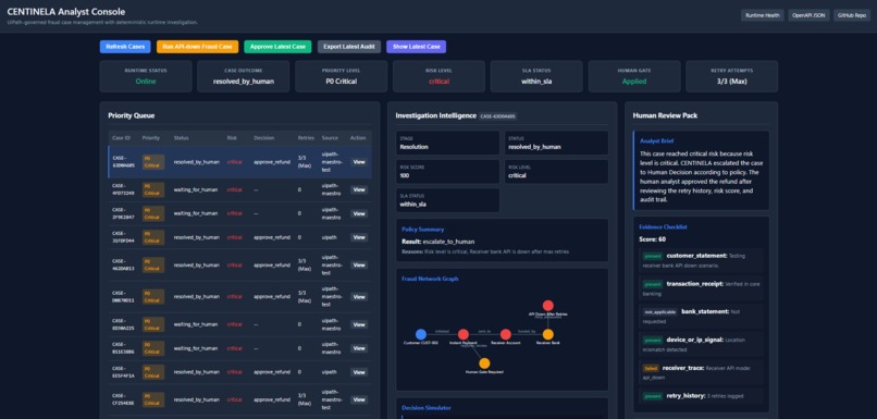 CENTINELA — Fraud Dispute Intelligence – screenshot 9