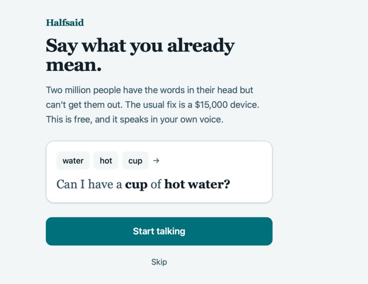 Halfsaid – screenshot 1