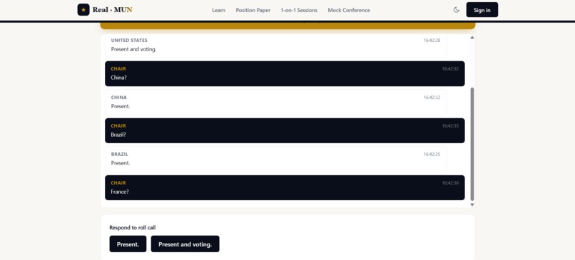 Real-MUN – screenshot 2