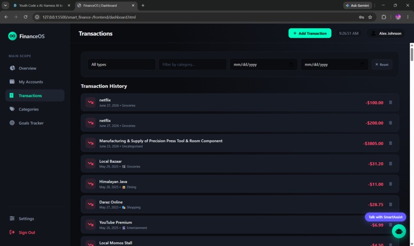 FinanceOS – screenshot 2