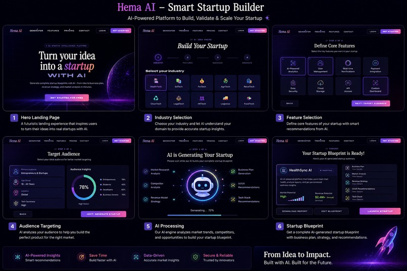 Hema AI (Smart Startup Builder) – screenshot 1