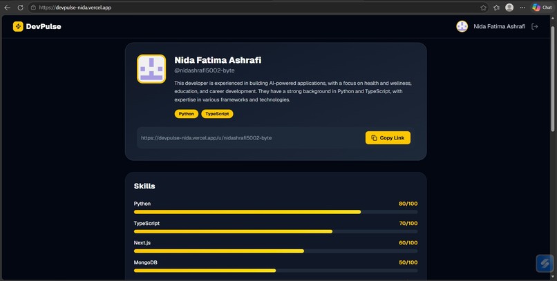 DevPulse – screenshot 3