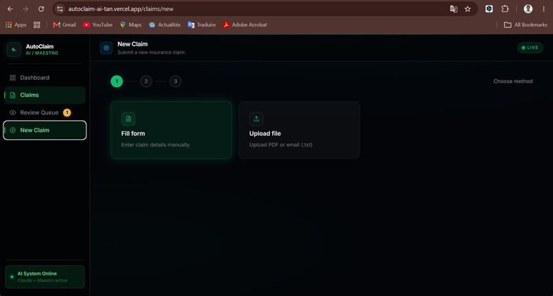 AutoClaim AI – screenshot 1