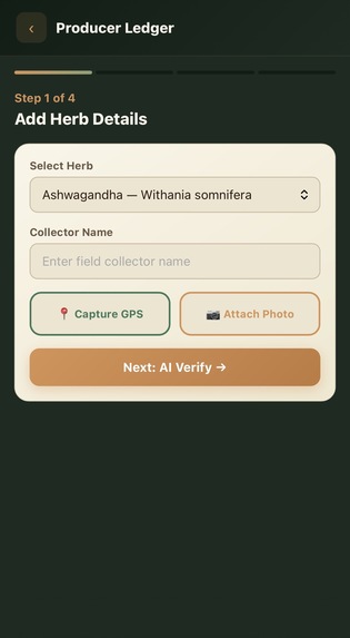 AyurTrace: Blockchain-Based Geo-Tagged Traceability System  – screenshot 8