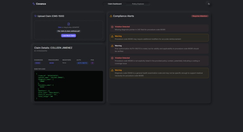 Covance – screenshot 2
