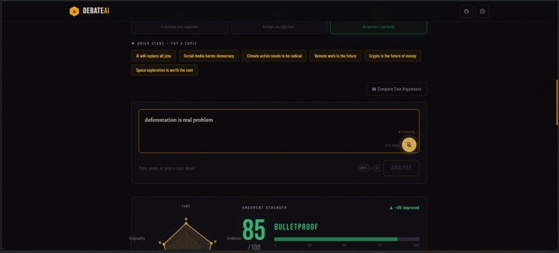 Debate AI – screenshot 1