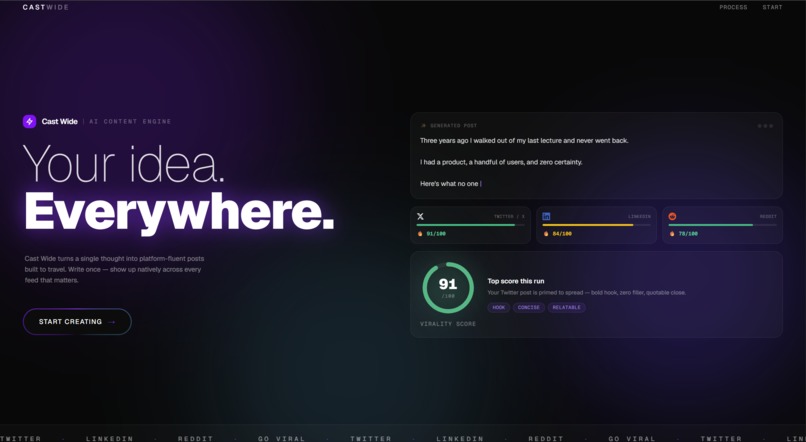 Cast Wide – screenshot 1