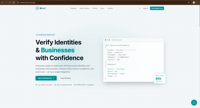 IDVerif – screenshot 2