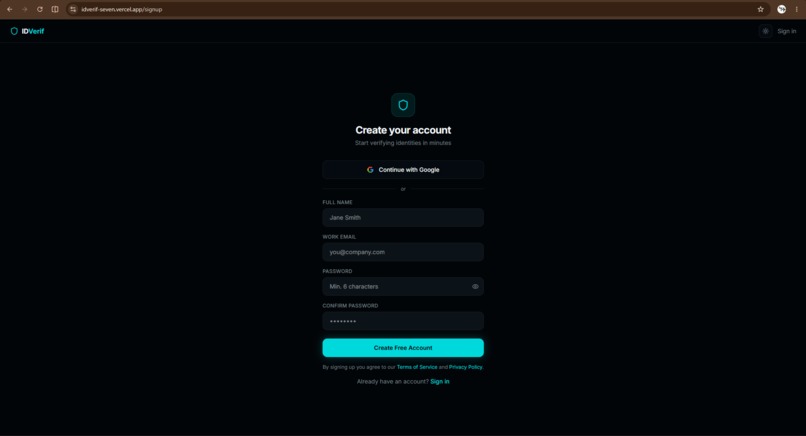 IDVerif – screenshot 3