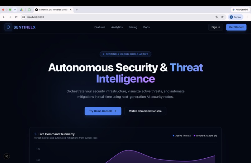 SentinelX- AI powered cyber security command center – screenshot 4