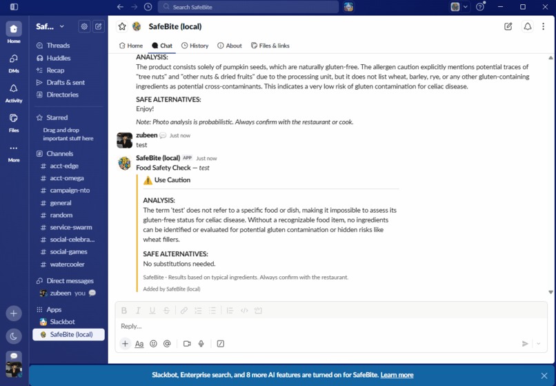 SafeBite – screenshot 5