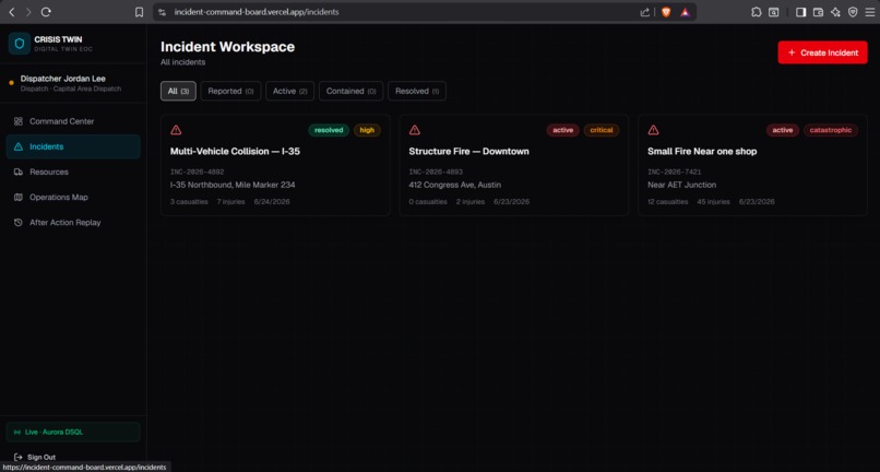 Incident Command Board – screenshot 1