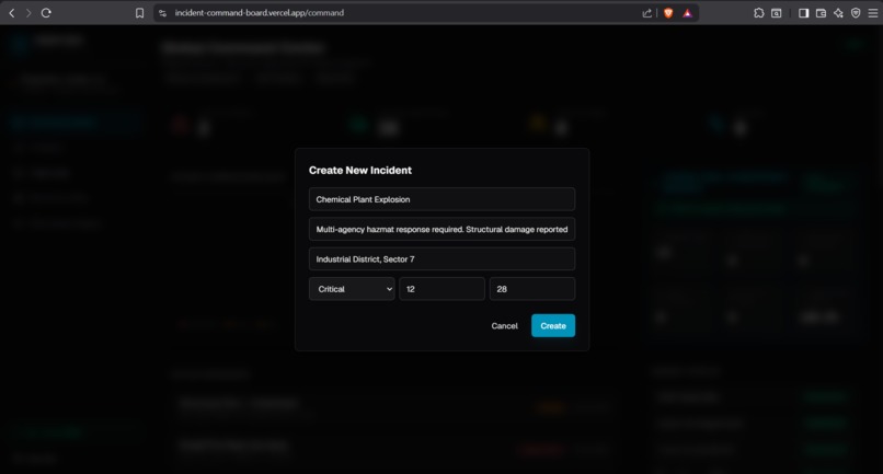 Incident Command Board – screenshot 2