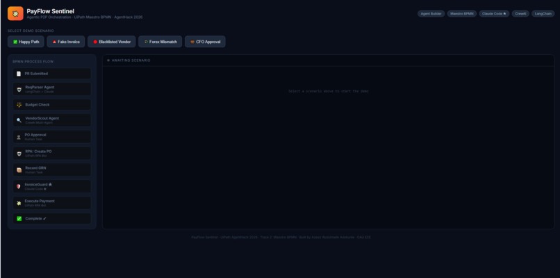 PayFlow Sentinel — Agentic Procure-to-Pay Orchestration – screenshot 2