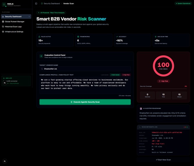 VendorGuard — Smart B2B Vendor Risk Scanner – screenshot 3
