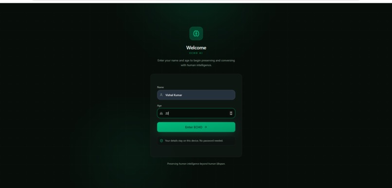 ECHO AI - A Digital Memory Layer for Humanity – screenshot 5