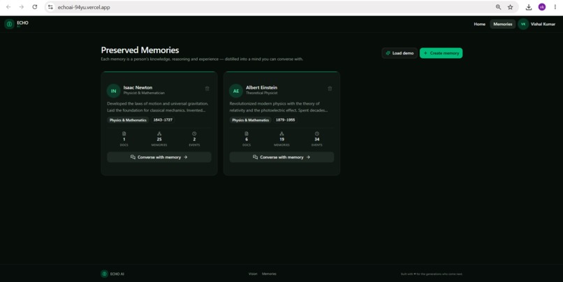 ECHO AI - A Digital Memory Layer for Humanity – screenshot 6