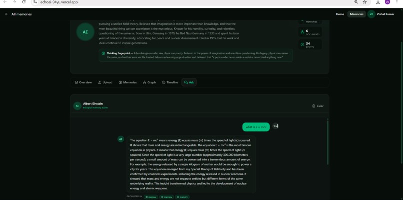 ECHO AI - A Digital Memory Layer for Humanity – screenshot 7