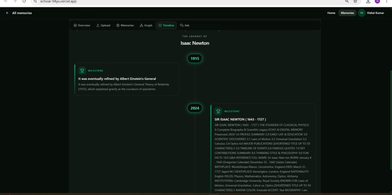 ECHO AI - A Digital Memory Layer for Humanity – screenshot 10