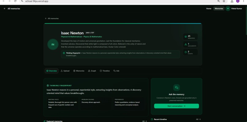 ECHO AI - A Digital Memory Layer for Humanity – screenshot 11