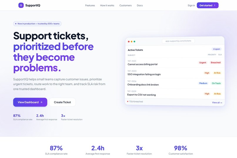 SupportIQ – screenshot 1