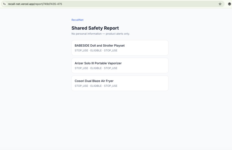 RecallNet — Recall Intelligence for Your Purchases – screenshot 11